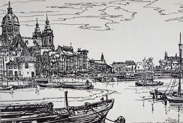 Stadsgezich A'dam vanaf IJ